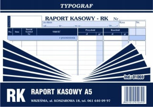 Druk 01069 Raport Kasowy A5 Typograf