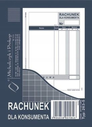 Druk 263-5 Rachunek A6 Dla Konsumenta Michalczyk