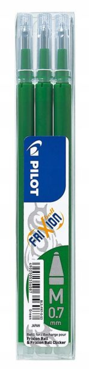 Pilot Frixion Wkład Zielony 0,7 Mm 3 Sztuki