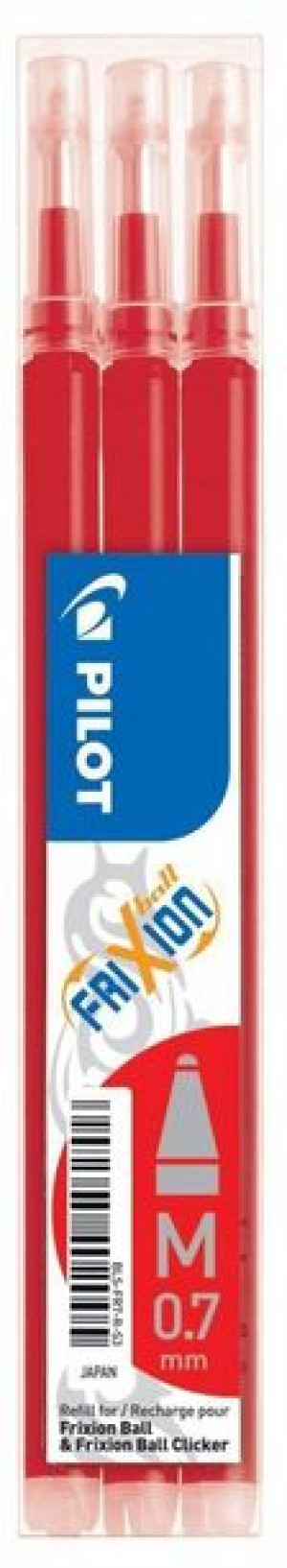 Pilot Frixion Wkład Czerwony 0,7 Mm 3 Sztuki