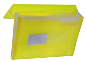 Teczka Harmonijkowa 13 Przegród Z Gumką Żółta