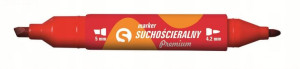 Marker Suchościeralny Czerwony Tetis Km504 Dwustr.