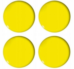 Magnesy Okrągłe Tetis Żółte 40 Mm 4 Sztuki