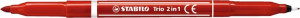Flamaster Stabilo Trio Double 2w1 Czerwony