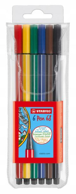 Flamastry Stabilo Pen 68 6 Kolorów W Etui