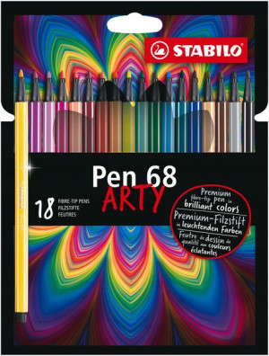 Flamastry Stabilo Pen 68 18 Szt. Arty W Etui