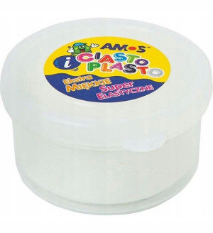 Ciastolina Amos 1 kol. Ciasto Plasto 30g BIAŁA