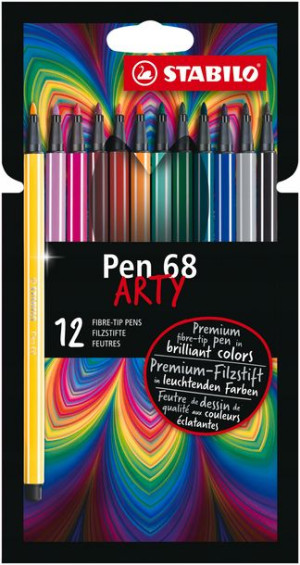 Flamastry Stabilo Pen 68 Etui 12 Szt. Arty