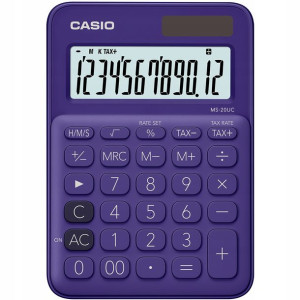 Kalkulator CASIO MS-20UC 12 cyfr FIOLETOWY TAX