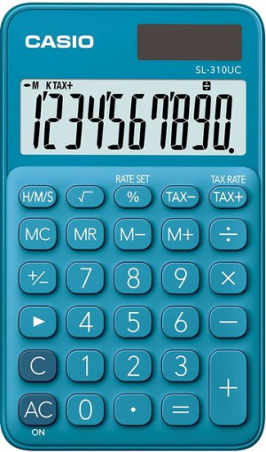 Kalkulator CASIO SL-310UC 10 cyfr TURKUSOWY TAX
