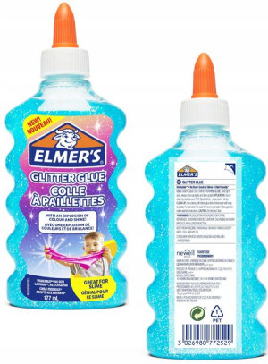 ELMER'S klej slime gluty płynny brokat nieb. 147ml