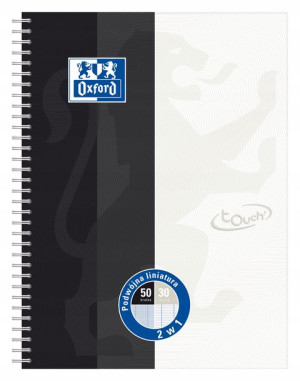 Kołonotatnik OXFORD TOUCH A4+ 80k linia + kratka