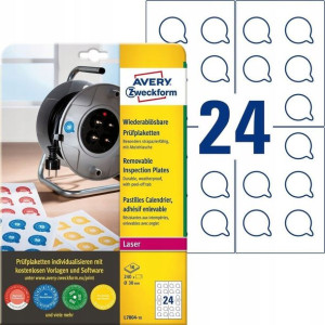 AVERY etykiety inspekcyjne L7804-10 / chmurka 30mm