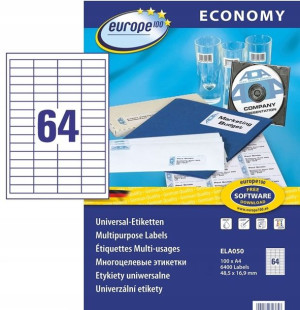 Etykiety samoprzylepne EUROPE ELA050 / 48,5 x 16,9