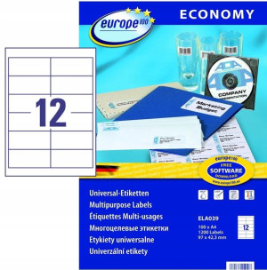 Etykiety samoprzylepne EUROPE ELA039 / 97 x 42,3