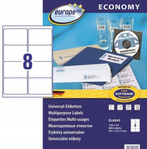 Etykiety samoprzylepne EUROPE ELA043 / 99,1 x 67,7