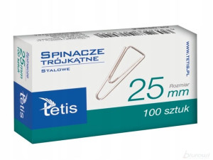 TETIS spinacze trójkątne 25mm / 100 sztuk GS180-A