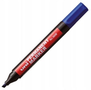 UNI marker permanentny 380B ścięty niebieski