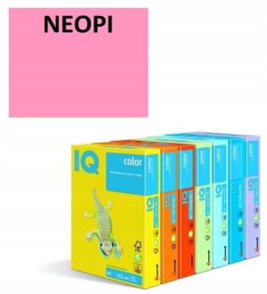 Papier ksero IQ COLOR A4 80g / 500ark. NEOPI różowy