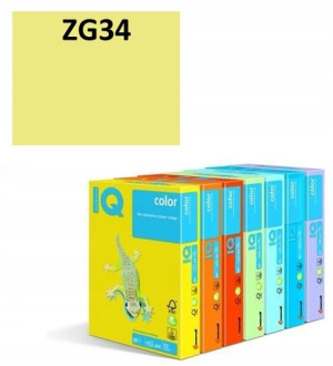 Papier ksero IQ COLOR A4 80g / 500ark. ZG34 cytrynowy
