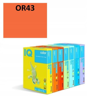 Papier ksero IQ COLOR A4 80g / 500ark. OR43 pomarańcz