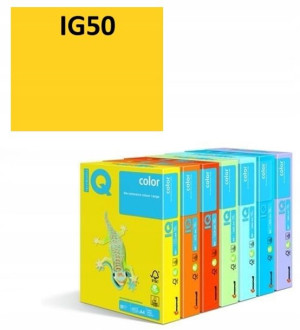 Papier ksero IQ COLOR A4 80g / 500ark. IG50 musztardowy