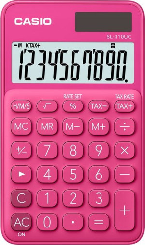 Kalkulator CASIO SL-310UC 10 cyfr C. RÓŻOWY TAX