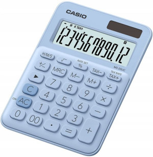 Kalkulator CASIO MS-20UC 12 cyfr BŁĘKITNY TAX