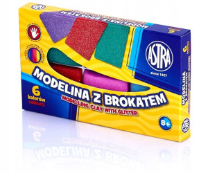 ASTRA modelina szkolna brokatowa 6 kolorów