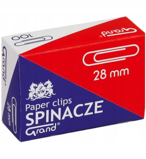 Spinacze Biurowe 28 Mm 100 Sztuk Okrągłe Grand