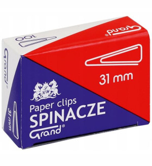 Spinacze Biurowe 31 Mm 100 Sztuk Trójkątne Grand