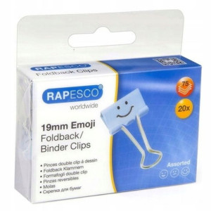 Klipy Biurowe 19 Mm Niebieskie Emoji 20szt Rapesco