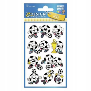 Naklejki Papierowe Football 30 Szt 53392 Z-design