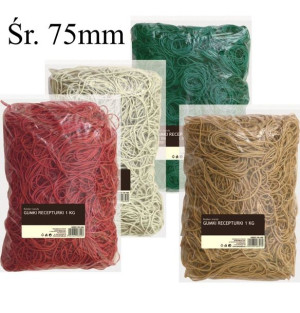 Gumki Recepturki 1 Kg Śr 75mm (12cm) Mix Kol Grand
