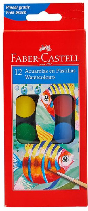Farby Faber-castell Szkolne Kasetka Mała 12 Kol.