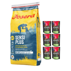 Pakiet Josera SensiPlus Wrażliwy Żołądek Kaczka 15 kg + 6 GRATISÓW!