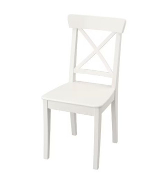 IKEA INGOLF krzesło drewniane biały