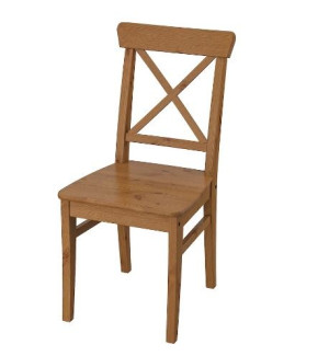 IKEA INGOLF krzesło drewniane bejca patynowa