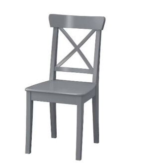 IKEA INGOLF Krzesło drewniane szary