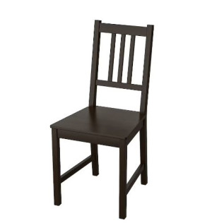 IKEA STEFAN Krzesło drewniane, brązowoczarny