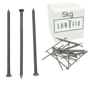 Gwoździe 3,5x90 mm budowlane czarne LUN FIX 5kg