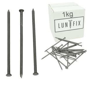 Gwoździe 7,6x250 mm budowlane czarne LUN FIX 1kg