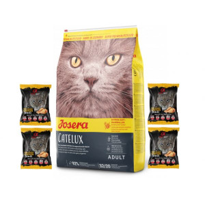 Pakiet Josera Catelux Kaczka Ziemniaki Skóra Sierść Odkłaczanie 10 kg + 4 G