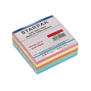 Wkład do kubika klejony kolorowy 85x85mm STARPAK