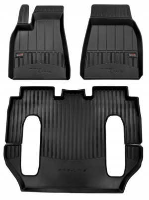 Tesla Model X Od 2015- Dywaniki Gumowe Korytka 3d