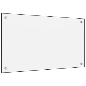 Panel ochronny do kuchni, biały, 70x40 cm, szkło hartowane