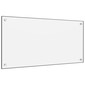 Panel ochronny do kuchni, biały, 80x40 cm, szkło hartowane