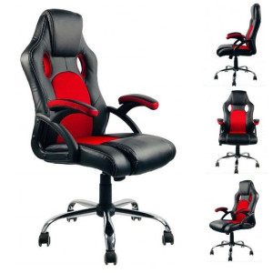 Fotel Obrotowy Gamingowy CARRERA RED PRO