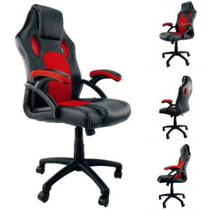 Fotel Obrotowy Gamingowy CARRERA RED M