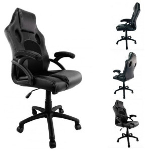Fotel Obrotowy Gamingowy CARRERA BLACK M